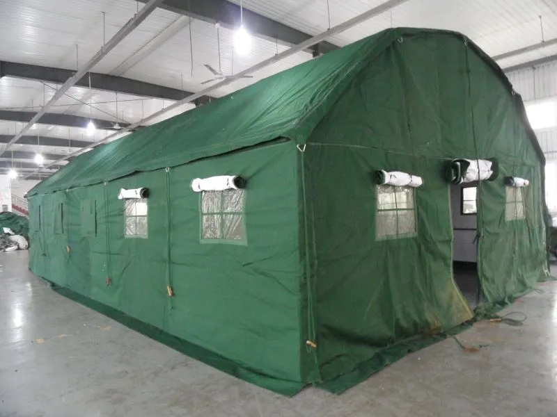 Stort buet bomullstelt for camping